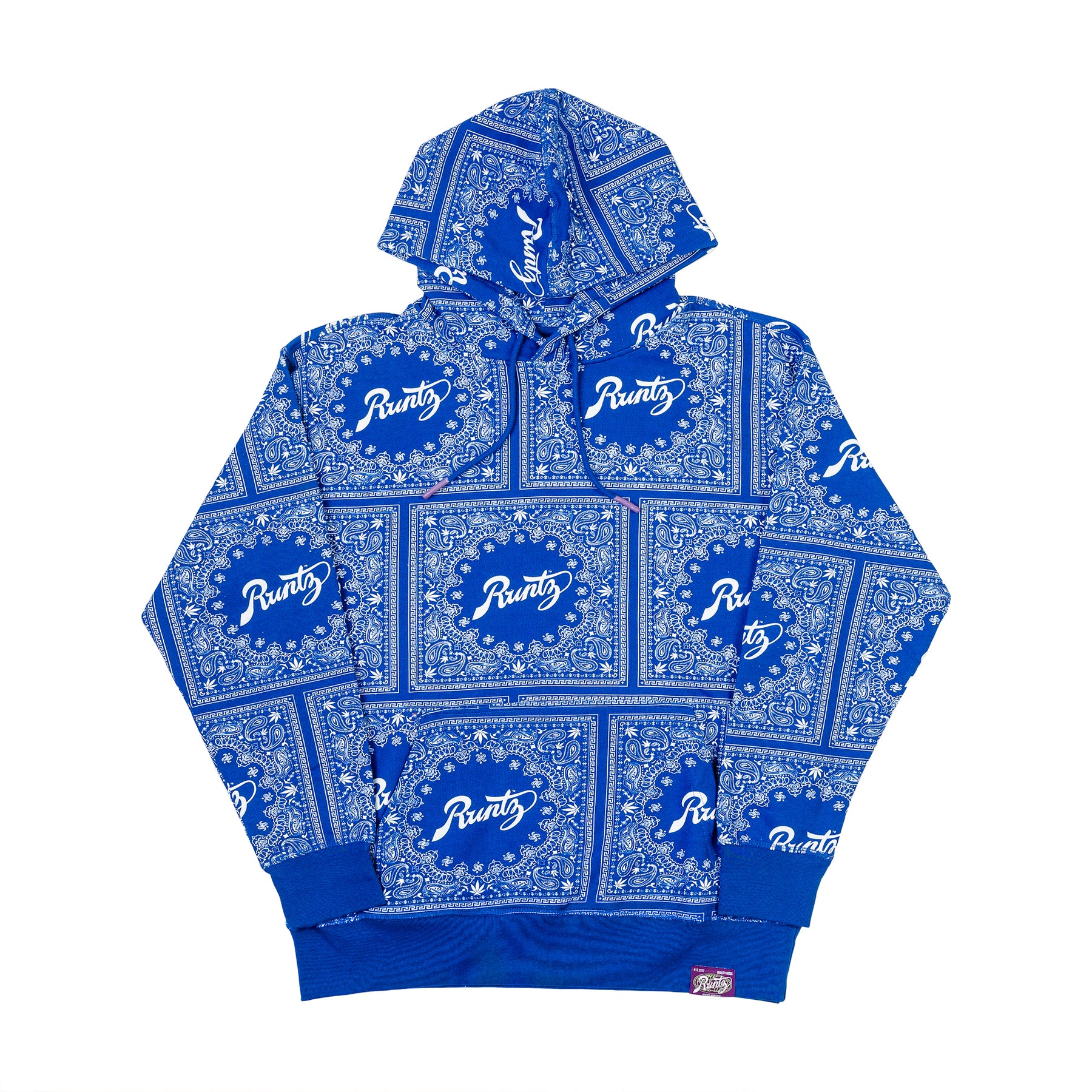 Snowcap Runtz RUNTZ BANDANA HOODIE - ROYAL – RuntzWorldWide