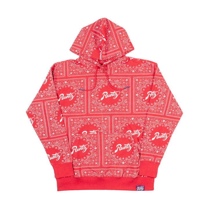 Red bandana hoodie sale